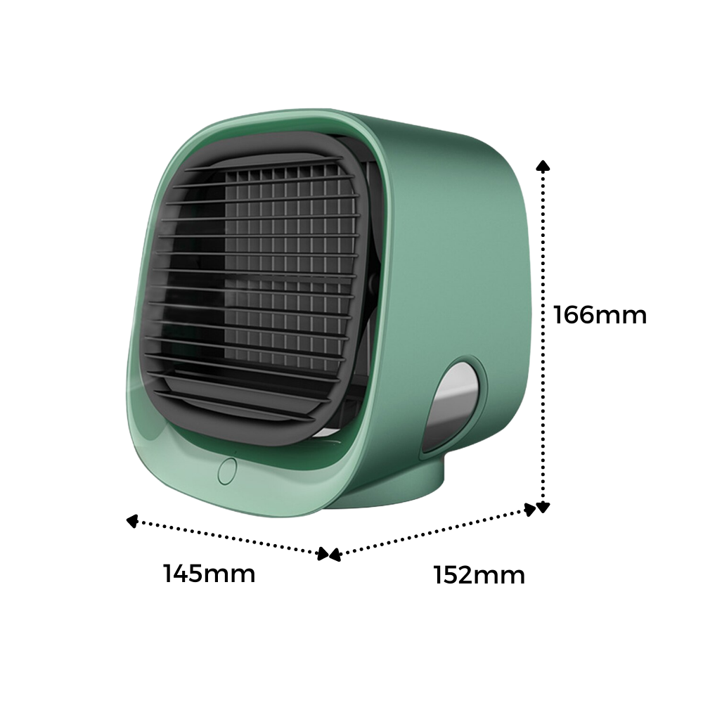 Mini USB Air Cooler and Humidifier - Dimensions -