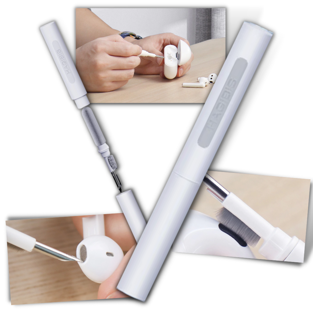 Penna di pulizia multifunzionale - kit di pulizia per auricolari bluetooth - kit di pulizia per auricolari - Ozerty