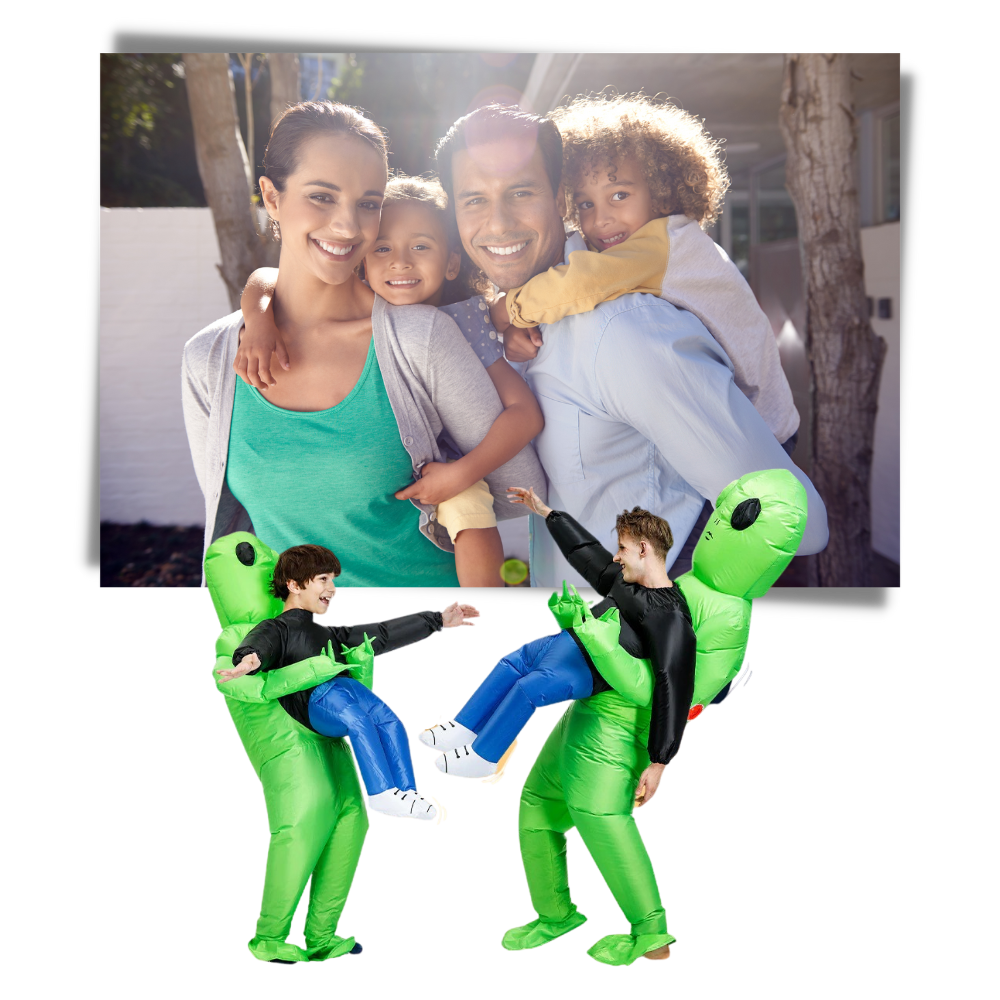 Costume d'alien gonflable - Parfait pour s'amuser en famille - Ozerty