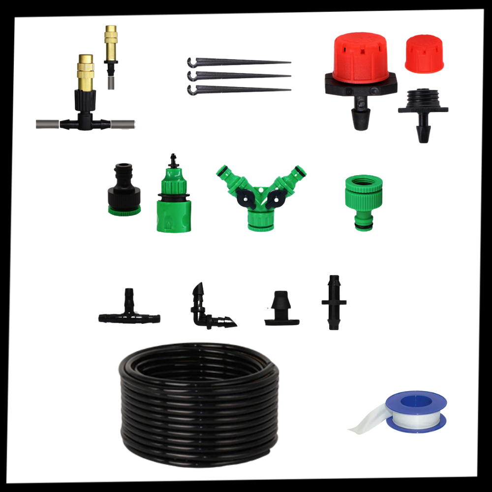 Kit d'irrigation pour jardin - Contenu du produit - Ozerty