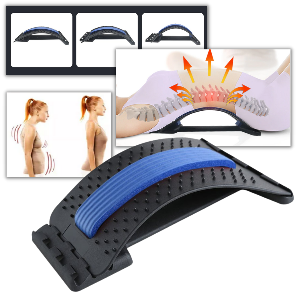 Back Stretcher and Massager - Lumbar Relief Back Stretcher - Pain Relief Massage Equipment
 -