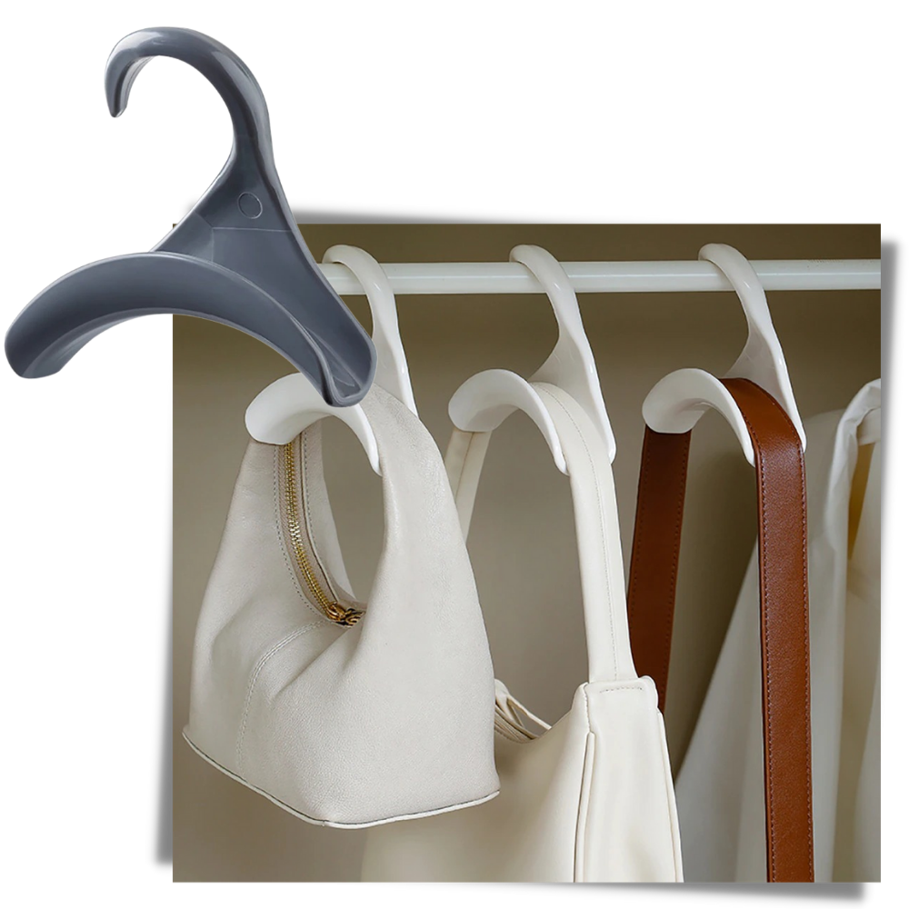 2-Pack Curved Bag Hanger Hook - Perfect For Storing Bags - 