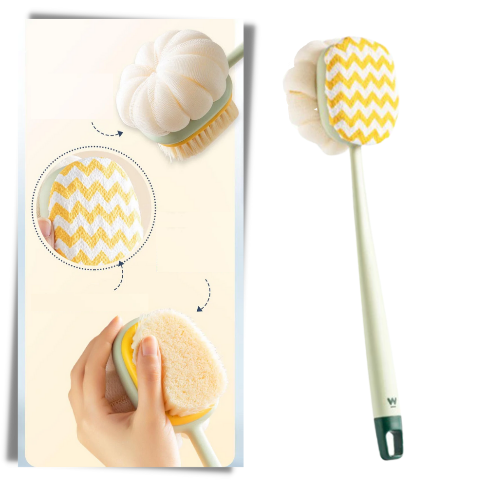 Exfoliating Body Scrubber Bath Brush - Unique Design - 