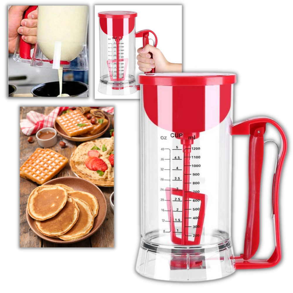 electric beater dispenser | cordless batter mixer | pancake batter mixer dispenser - 