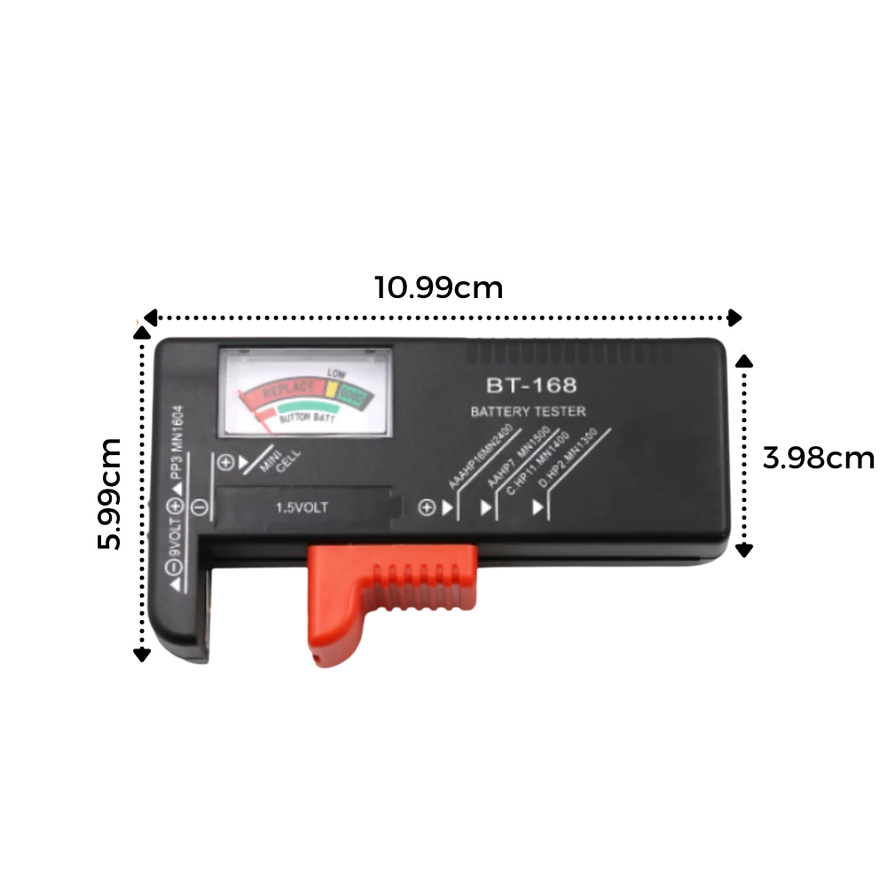 Battery Tester - Dimensions - Ozerty