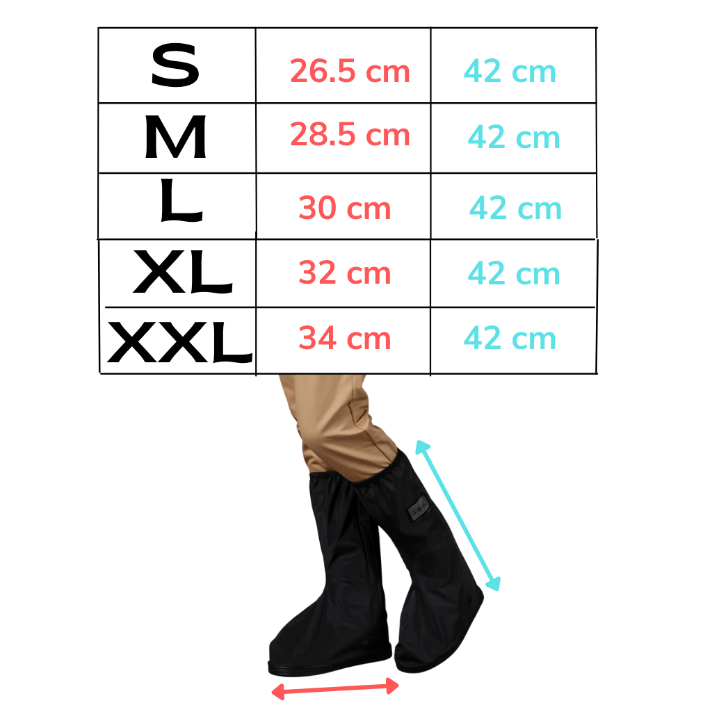 Couvre-chaussures imperméables - Caractéristiques techniques - Ozerty