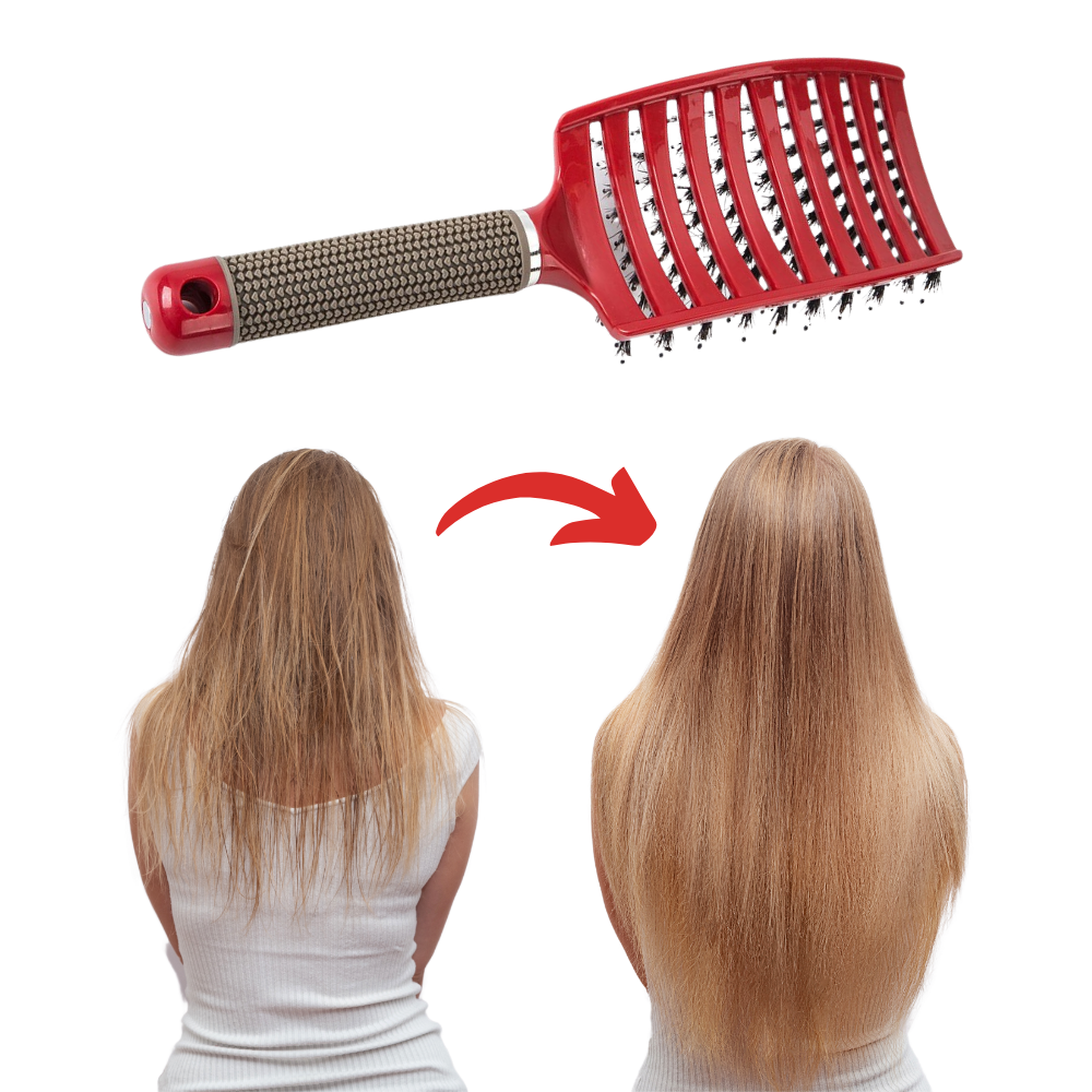 Boar Bristle Massaging Hairbrush - Hairbrush made with Boar Hair - Oustiprix