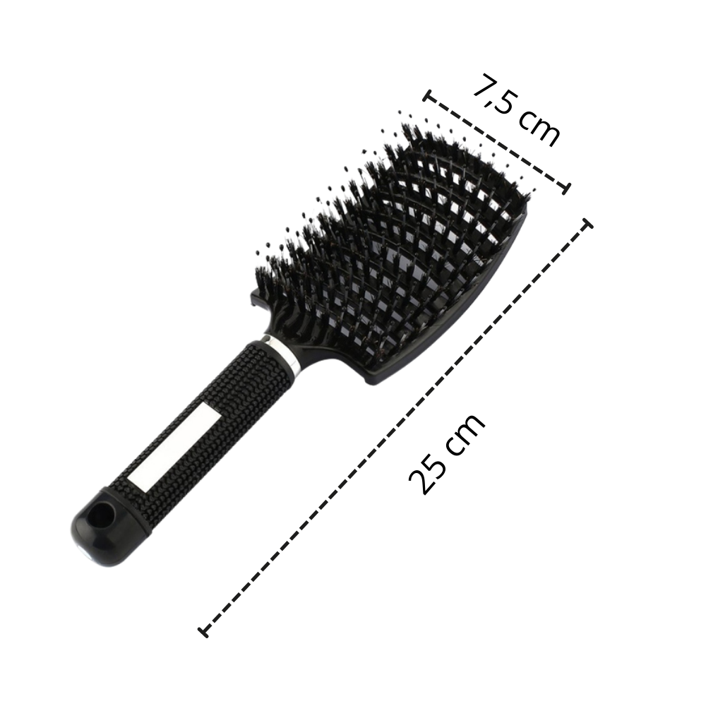 Boar Bristle Massaging Hairbrush - Dimensions - Oustiprix