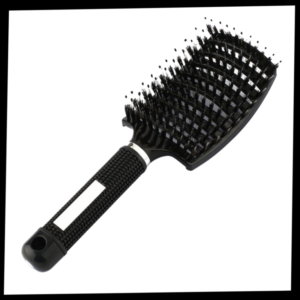 Boar Bristle Massaging Hairbrush - Package - Oustiprix