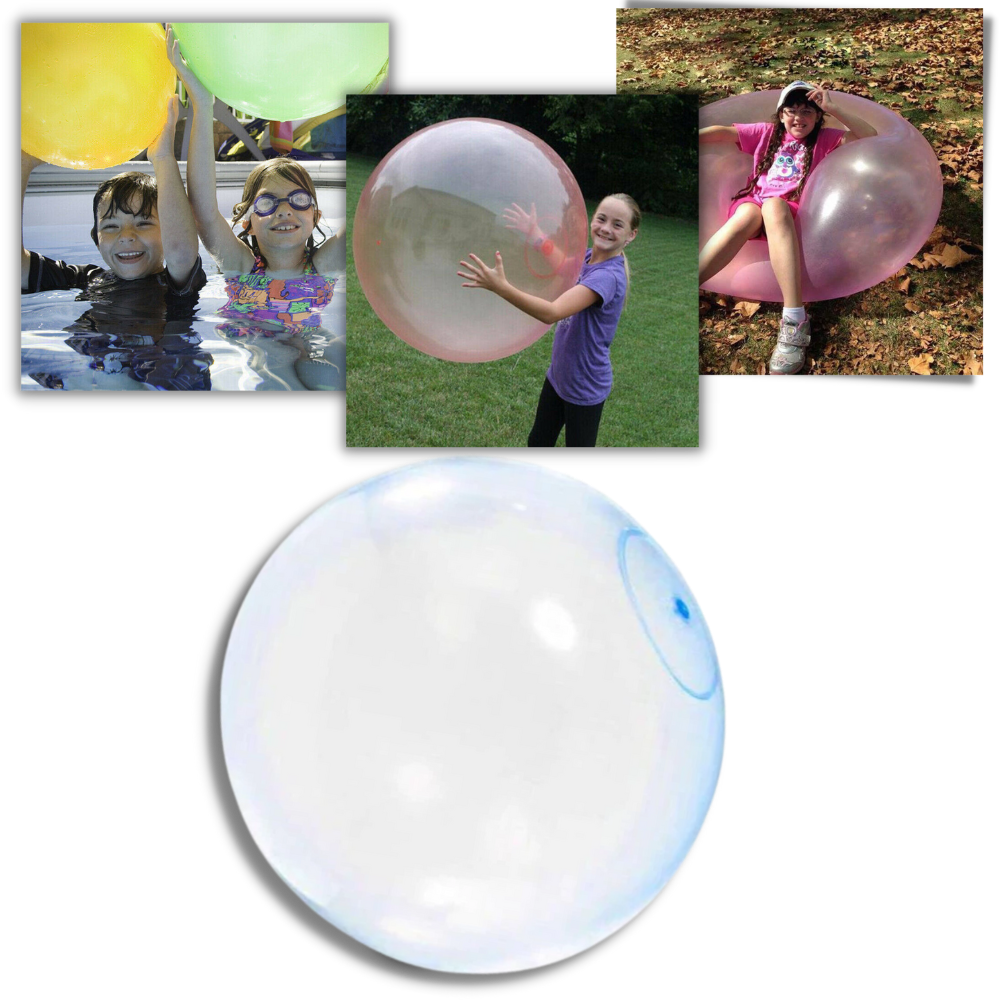 Den magiska bubbelbollen │ Blås upp ballongleksak │ Tillbehör för utomhusfester - Ozerty
