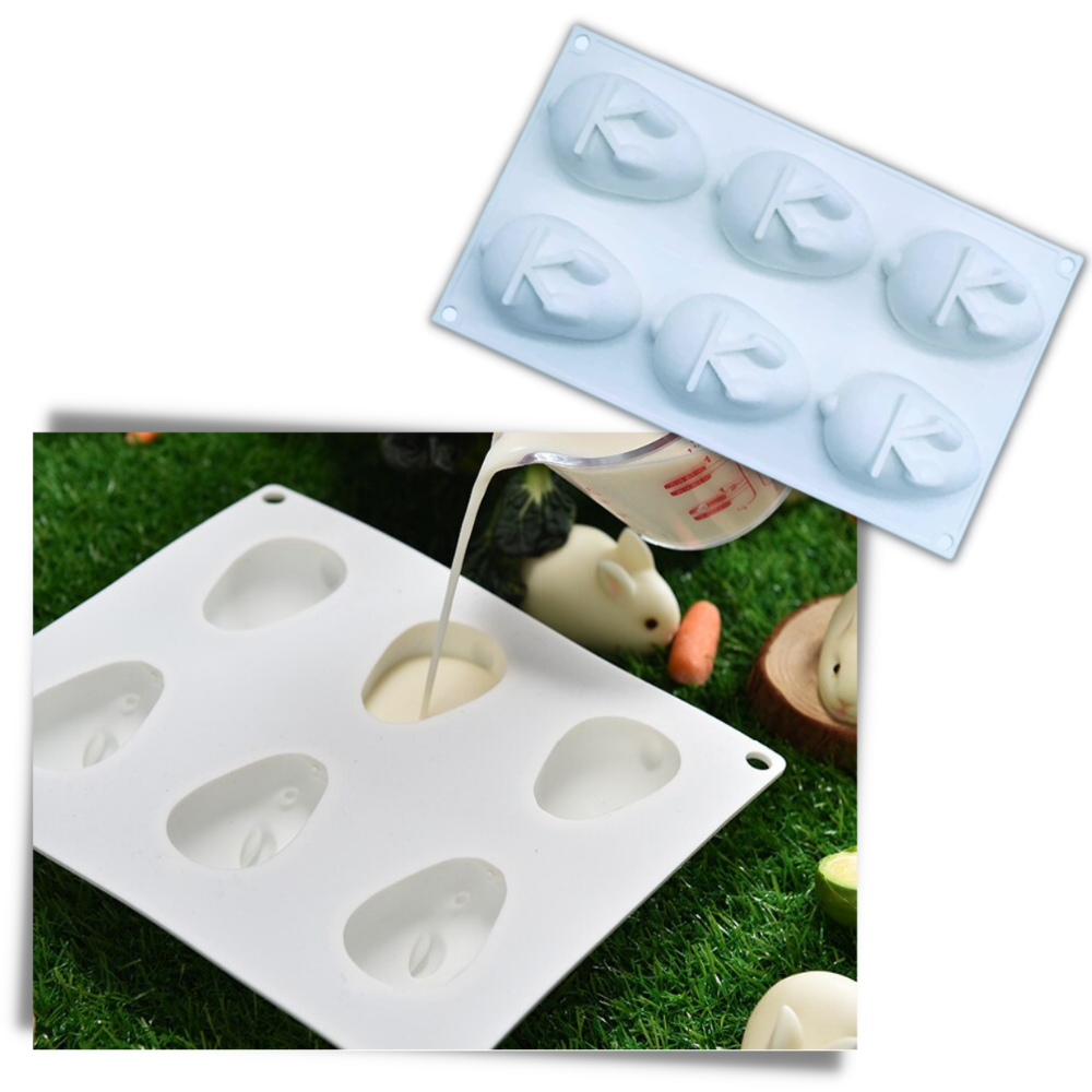 Stampo per torta in silicone mini coniglietto - Materiale per uso alimentare - Ozerty
