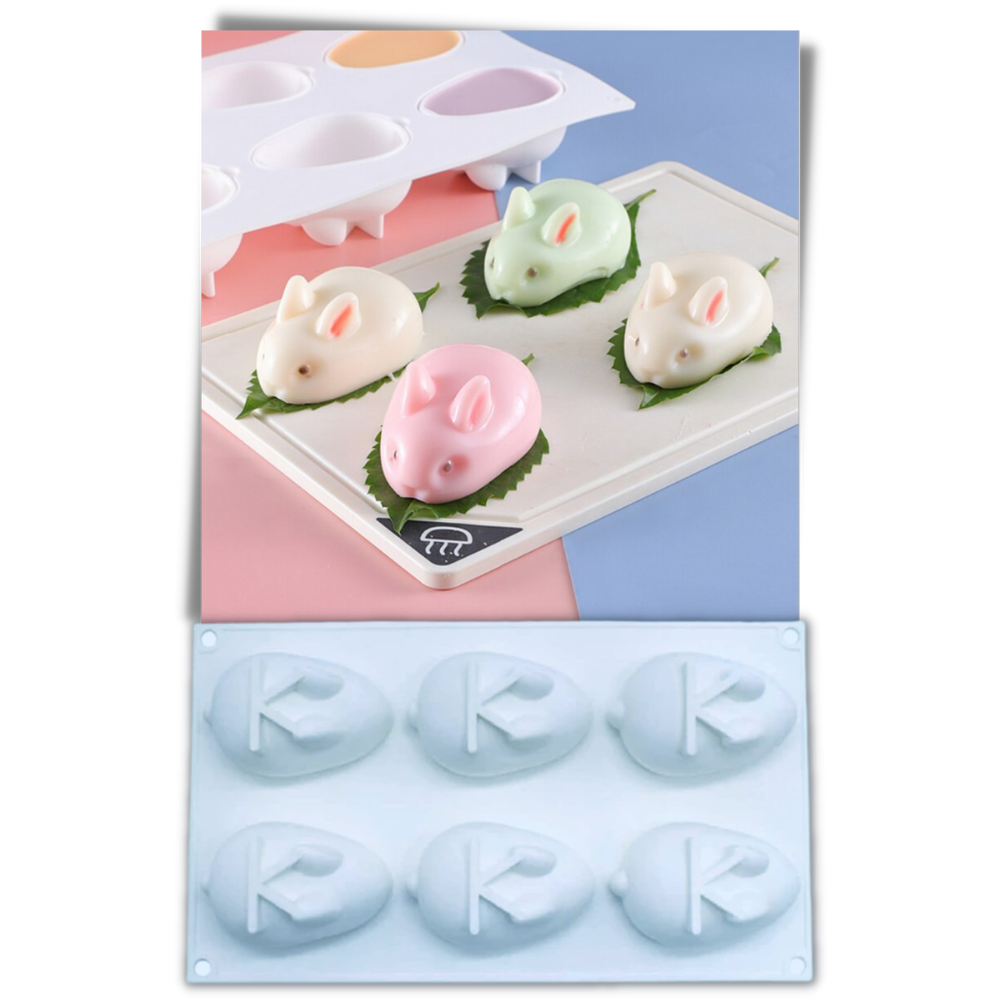 Stampo per torta in silicone mini coniglietto - Stampo per torta in silicone mini bunny - Ozerty