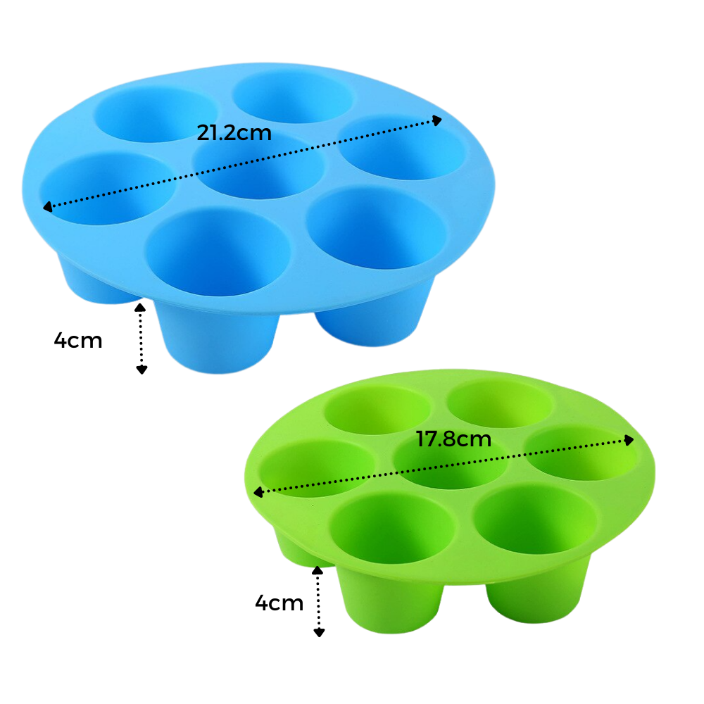 Round Silicone Cupcake Tray - Dimensions -