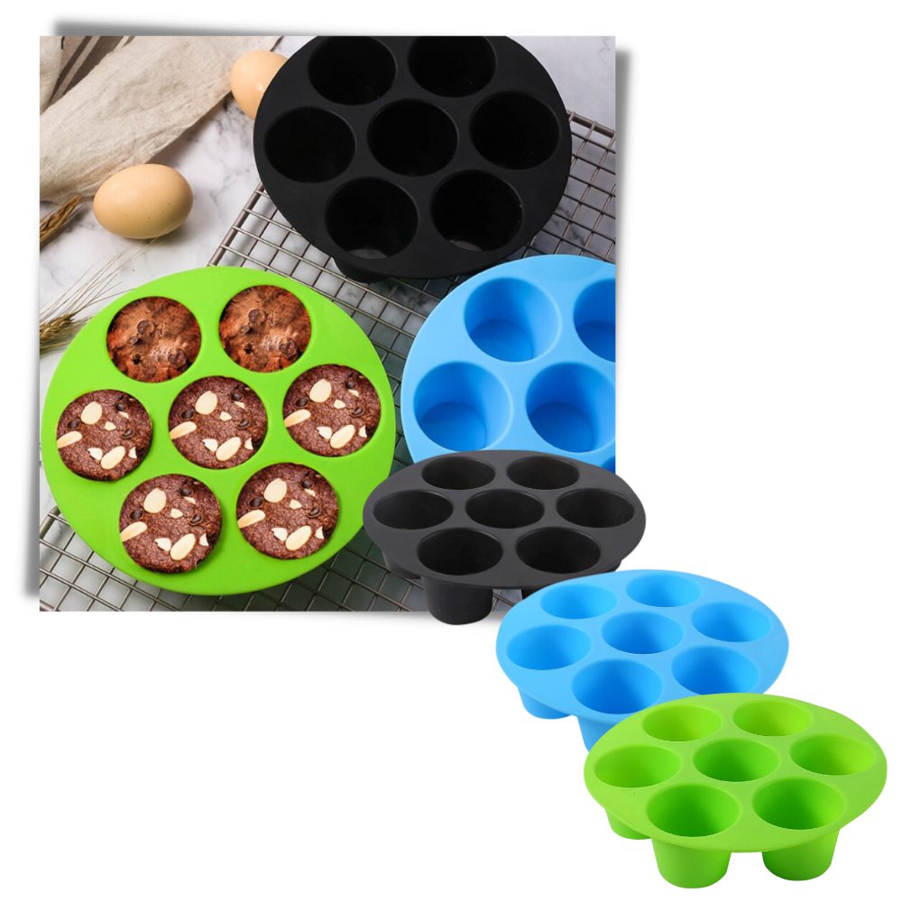 Round Silicone Cupcake Tray - Makes Baking Easier -