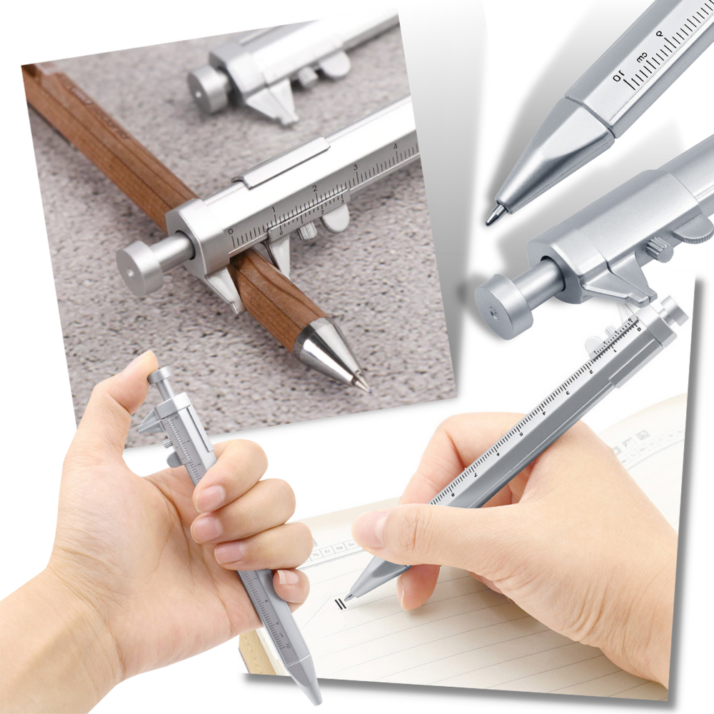 Vernier Caliper Ballpoint Pen - Multifunctional Calliper Ballpoint Pen - Two in One Vernier Caliper Pen - 