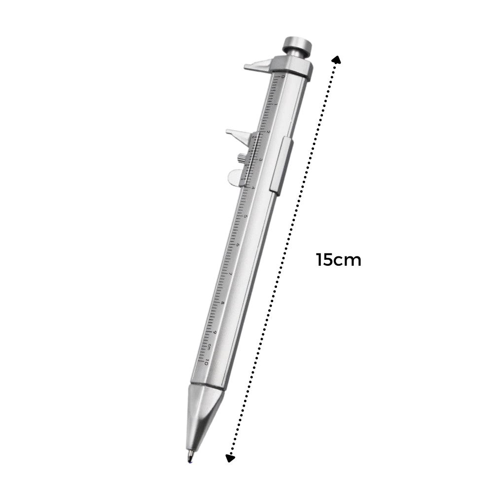 Multifunctional Verner Caliper Ballpoint Pen - Dimensions - 