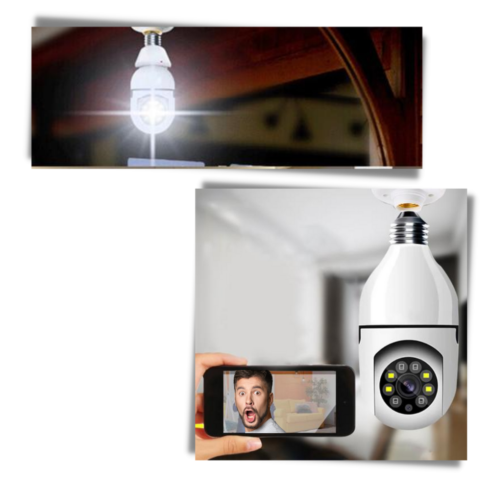 Ampoule intelligente avec caméra de surveillance - Multifonctionnel - Ozerty