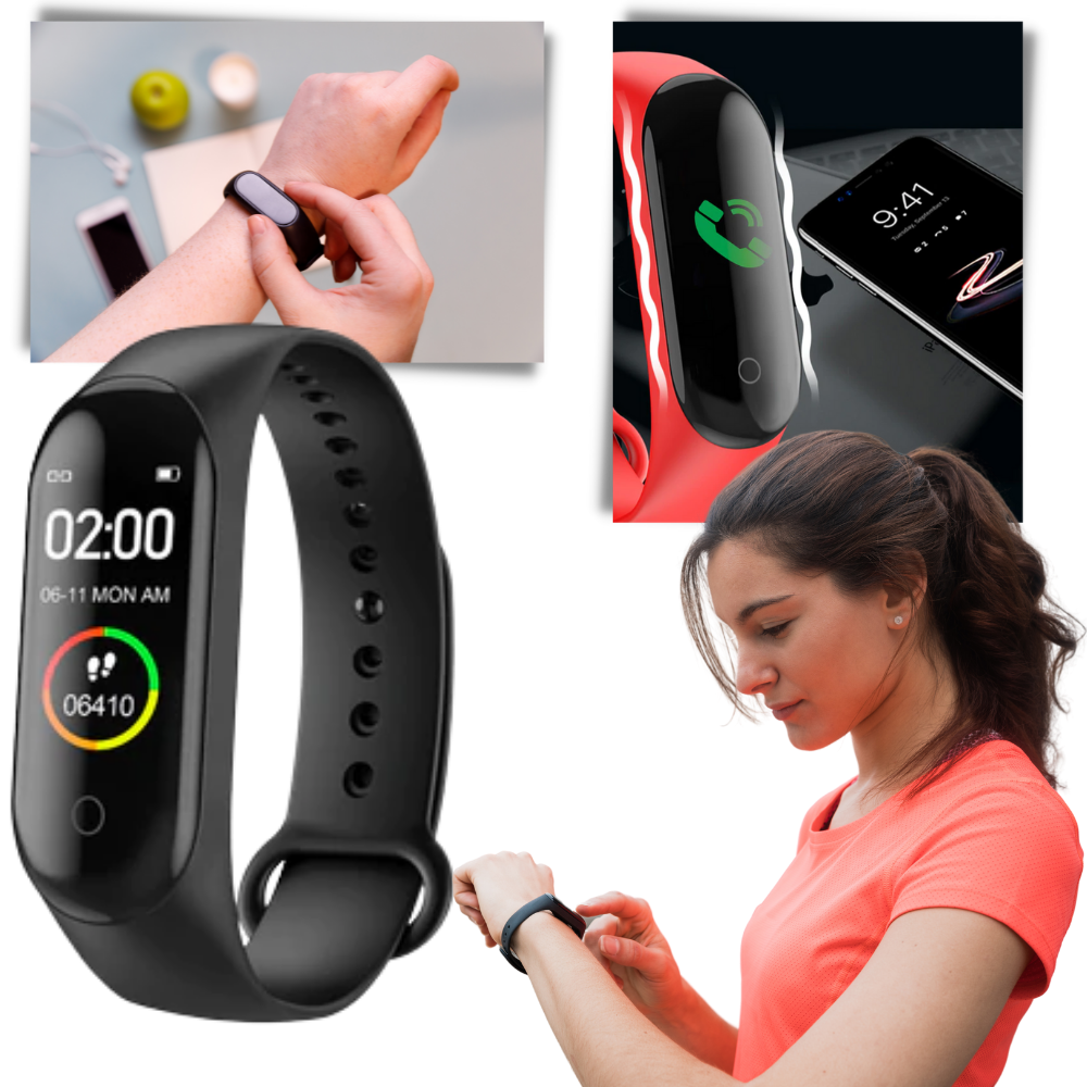 Smartwatch sportband - fitness sportarmband - Fitness tracker - armband för att spåra sömn - Ozerty