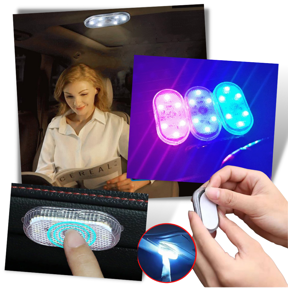 Luce da lettura touch ricaricabile USB - LED per auto wireless con sensore - Luce per auto con sensore touch - Ozerty