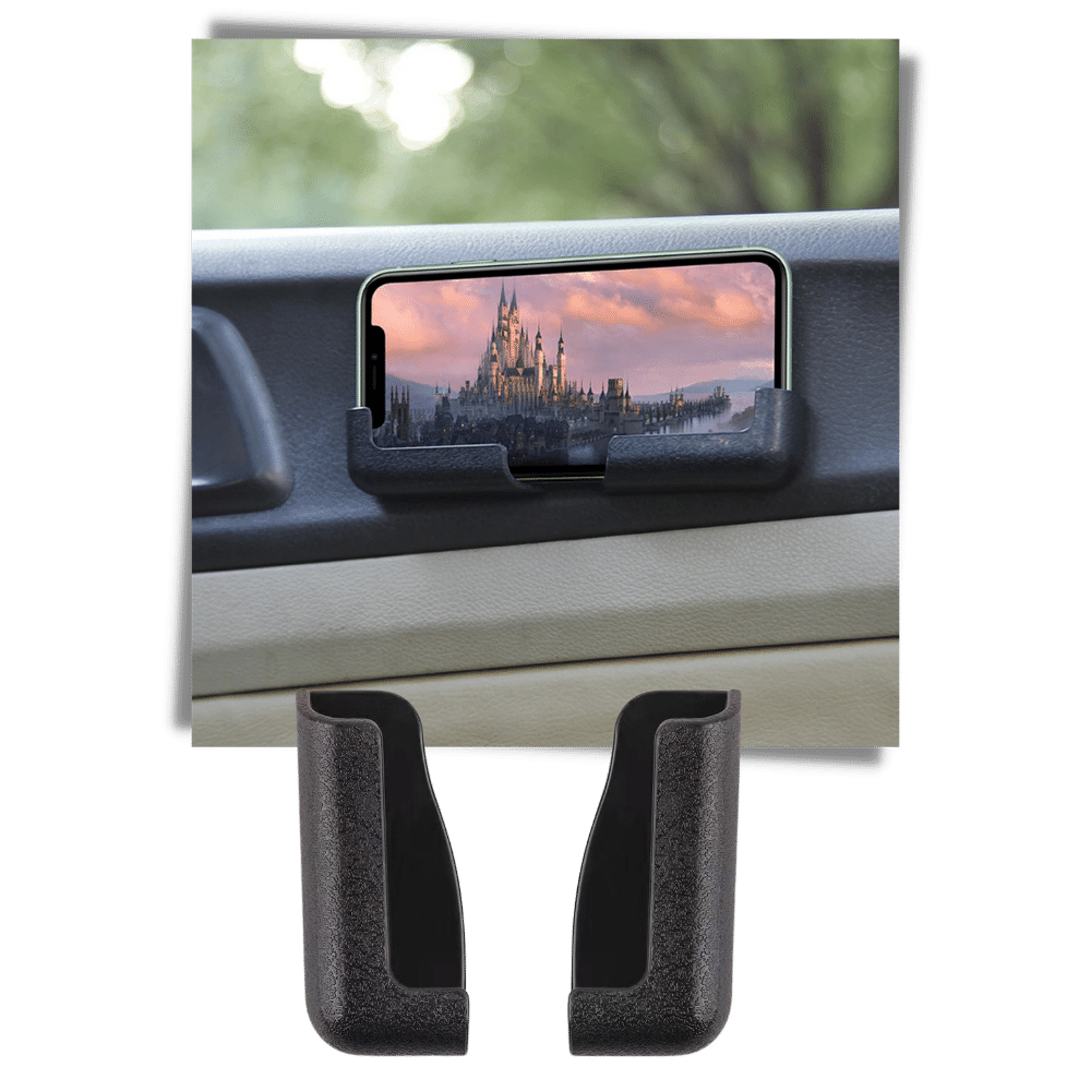 Two-Piece Adhesive Phone Holder for Cars - Multifunctional Build - 