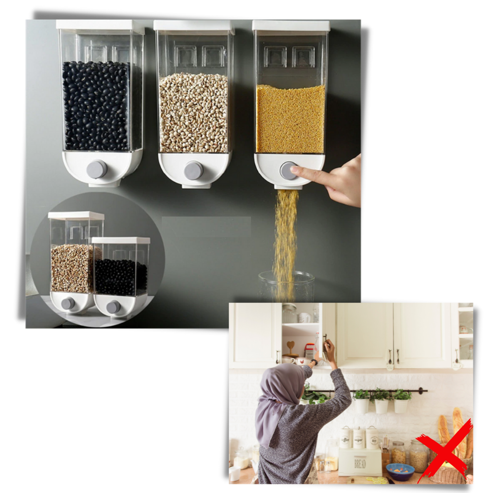 Adhesive Wall-Mounted Cereal Dispenser - Advantages over Traditional Containers - 