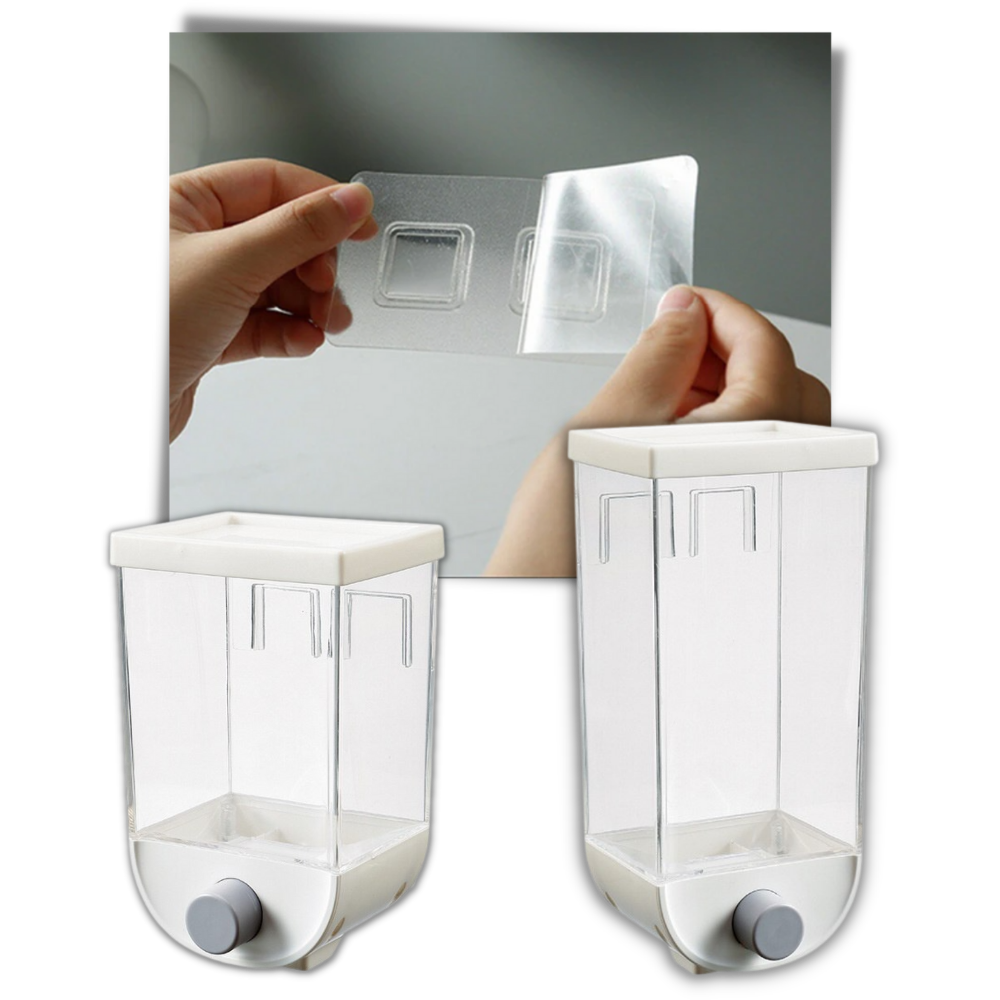 Adhesive Wall-Mounted Cereal Dispenser - Easy to Install - 