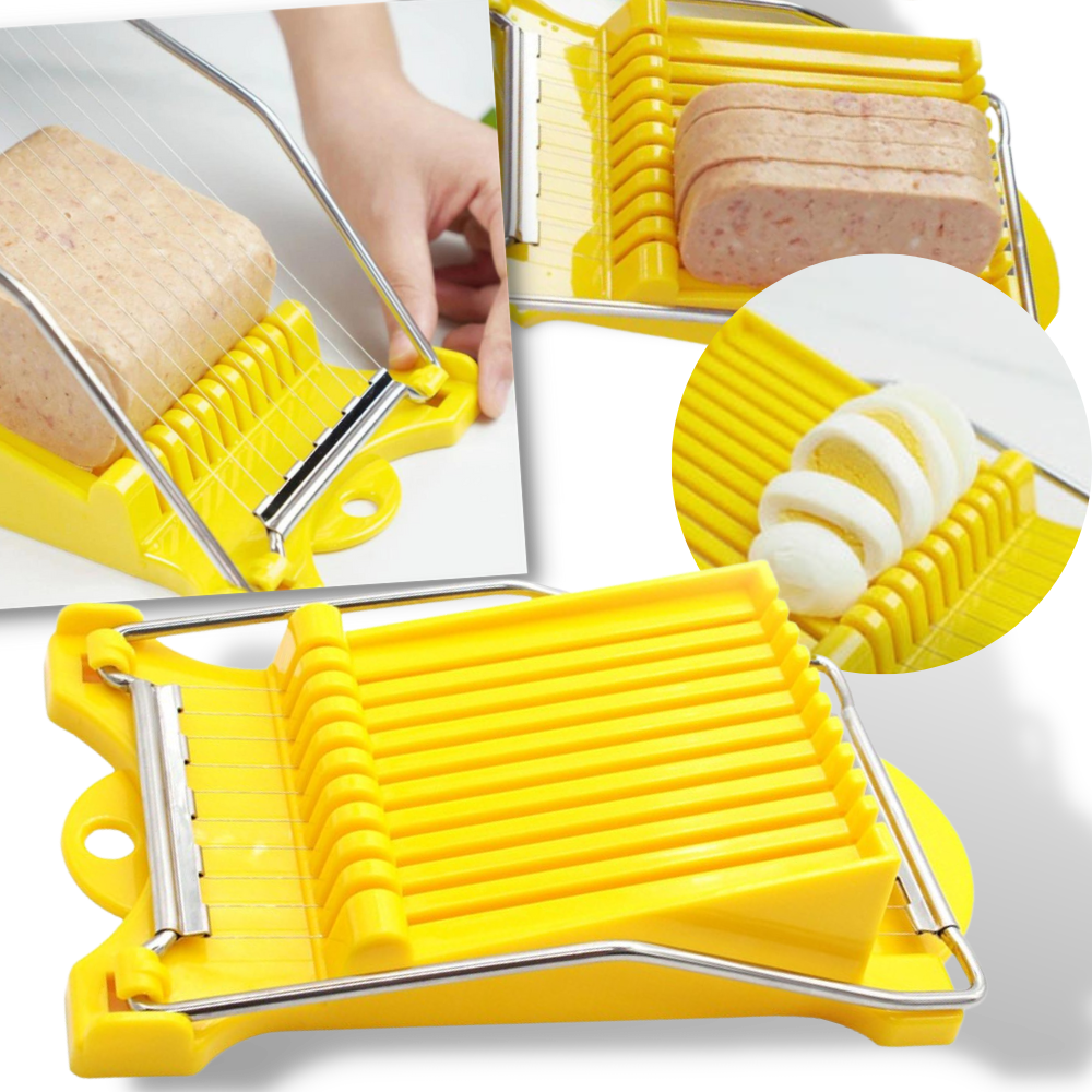 Meat & cheese Slicer - Lunch Meat and Egg Slicer - Stainless Steel Food Cutter - 