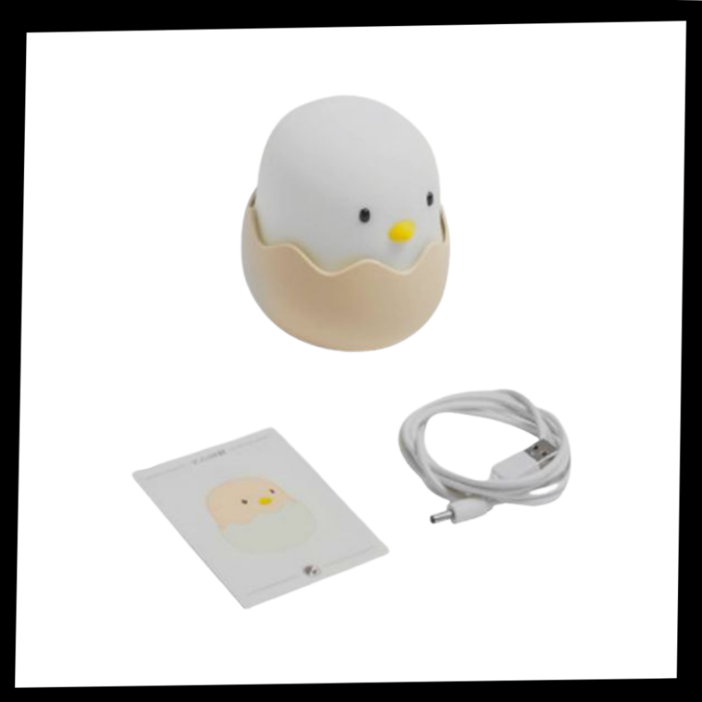 Lampe de nuit en forme de poussin - Contenu du produit - Ozerty