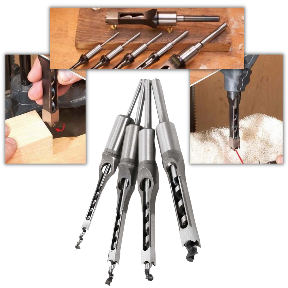 Chisel Drill Bit Set - Chisel Drill Tool - Square Chisel Bit Tool - 