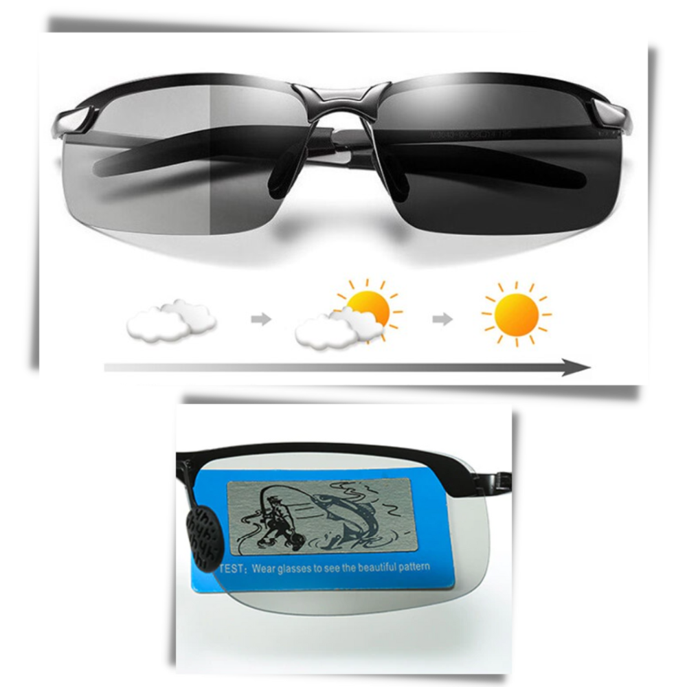 Lunettes de soleil UV photochromiques pour hommes - Excellente protection contre les rayons du soleil - Ozerty