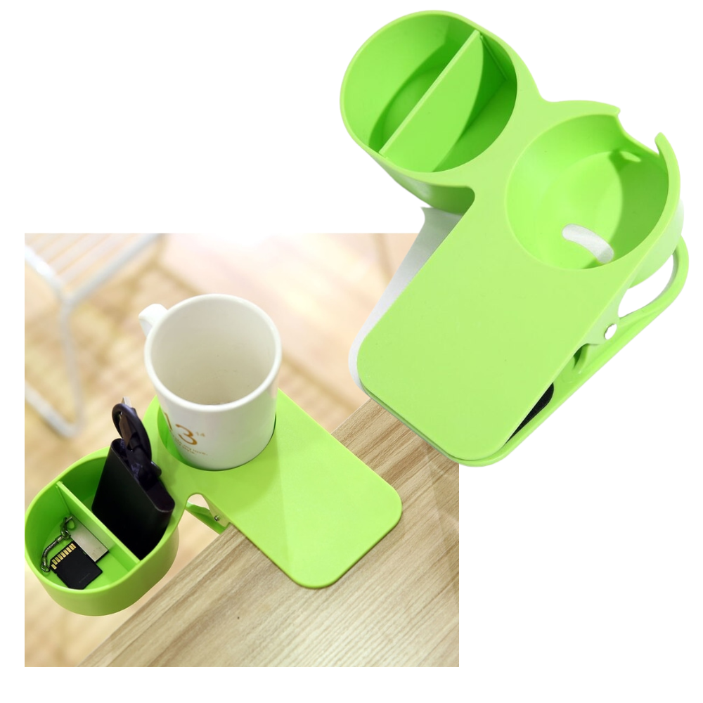 Clip-On Double Cup Holder - Wide Application - 