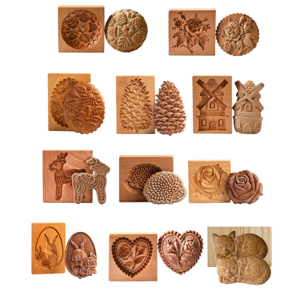 Stampo tagliabiscotti in legno - Dimensions - Ozerty