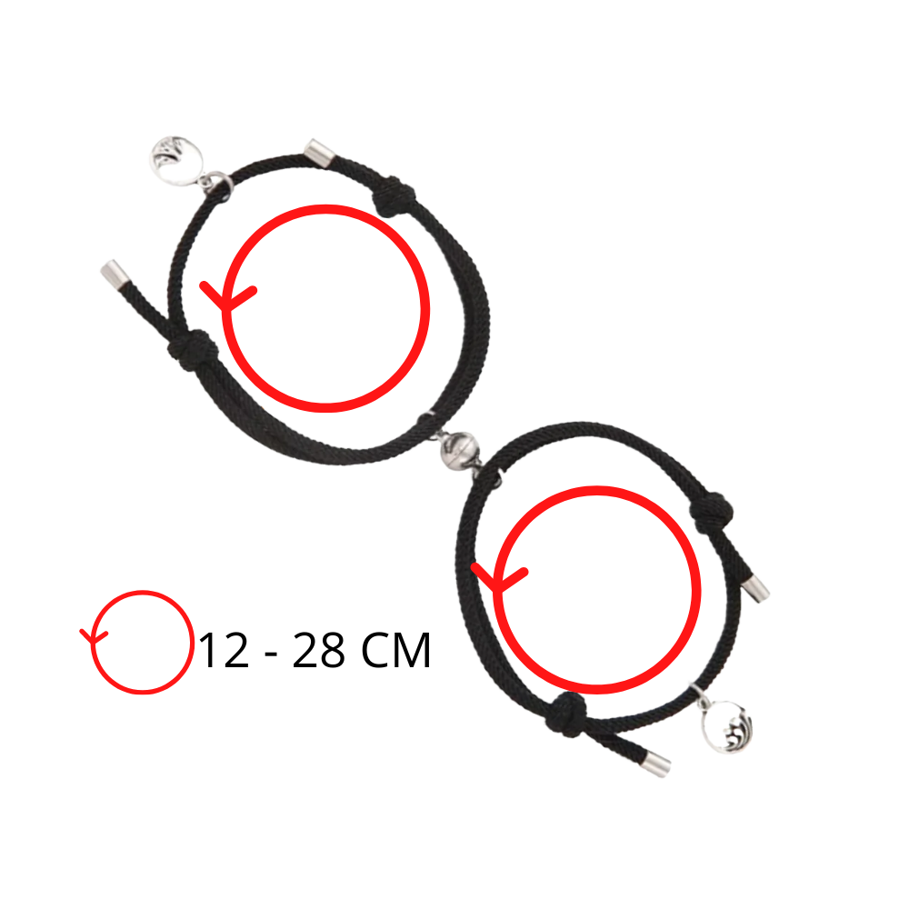 Lot de 2 bracelets magnétiques pour couples - Caractéristiques techniques - Ozerty
