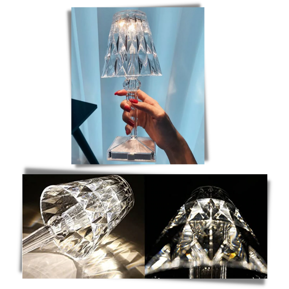 Lampe de bureau en cristal acrylique - Fabrication de haute qualité - Ozerty