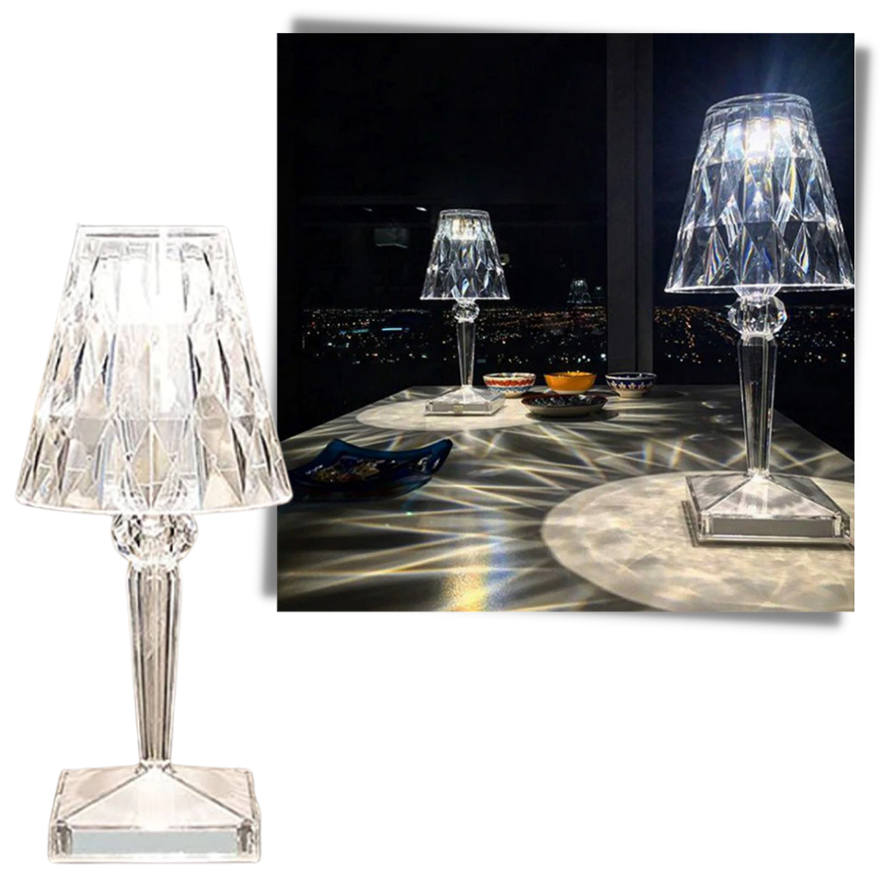Lampe de bureau en cristal acrylique - Esthétique exceptionnelle - Ozerty