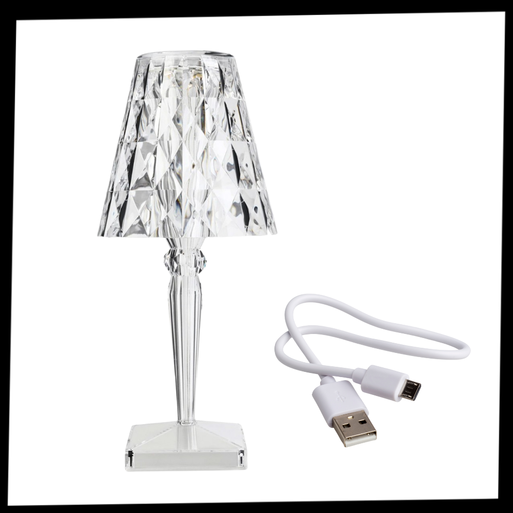 Lampe de bureau en cristal acrylique - Contenu du produit - Ozerty