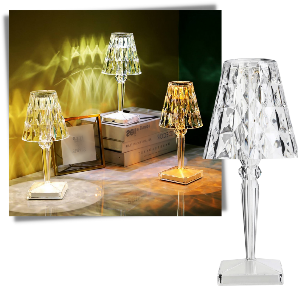 Lampe de bureau en cristal acrylique - Plusieurs modes de couleurs - Ozerty
