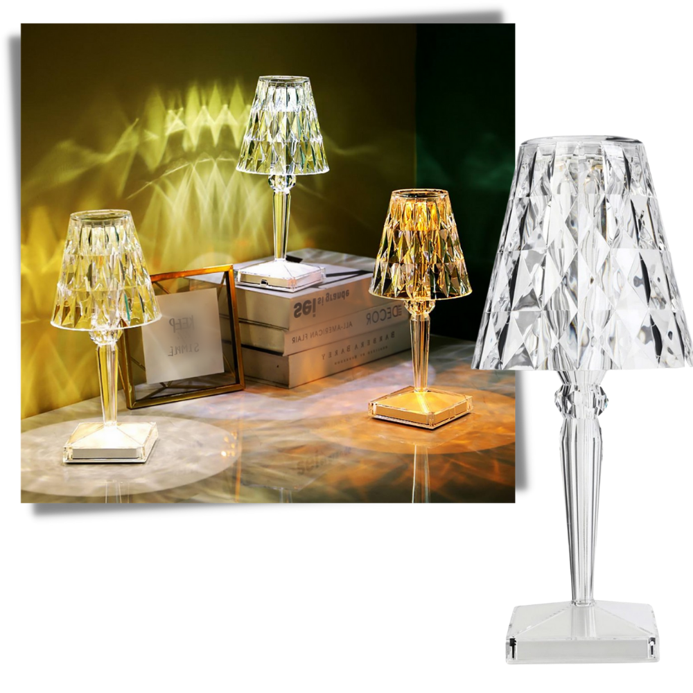 Lámpara de escritorio de cristal acrílico - Múltiples modos de color - Ozayti