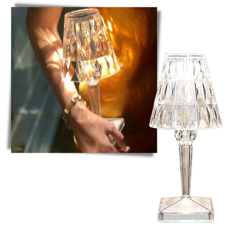 Lampe de bureau en cristal acrylique - Portable - Ozerty