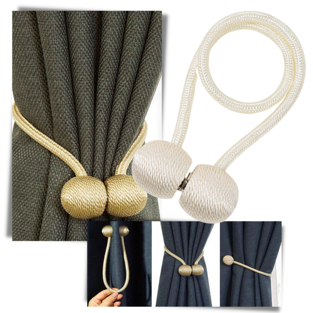 2 paket magnetiska spännen för gardiner - Utmärkt spänne för gardiner - Ozerty