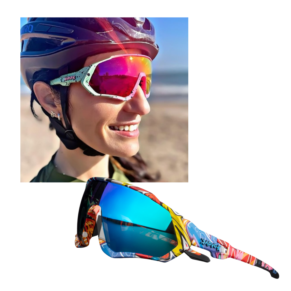 Lunettes de soleil polarisées pour le cyclisme - Excellente protection des yeux - Ozerty