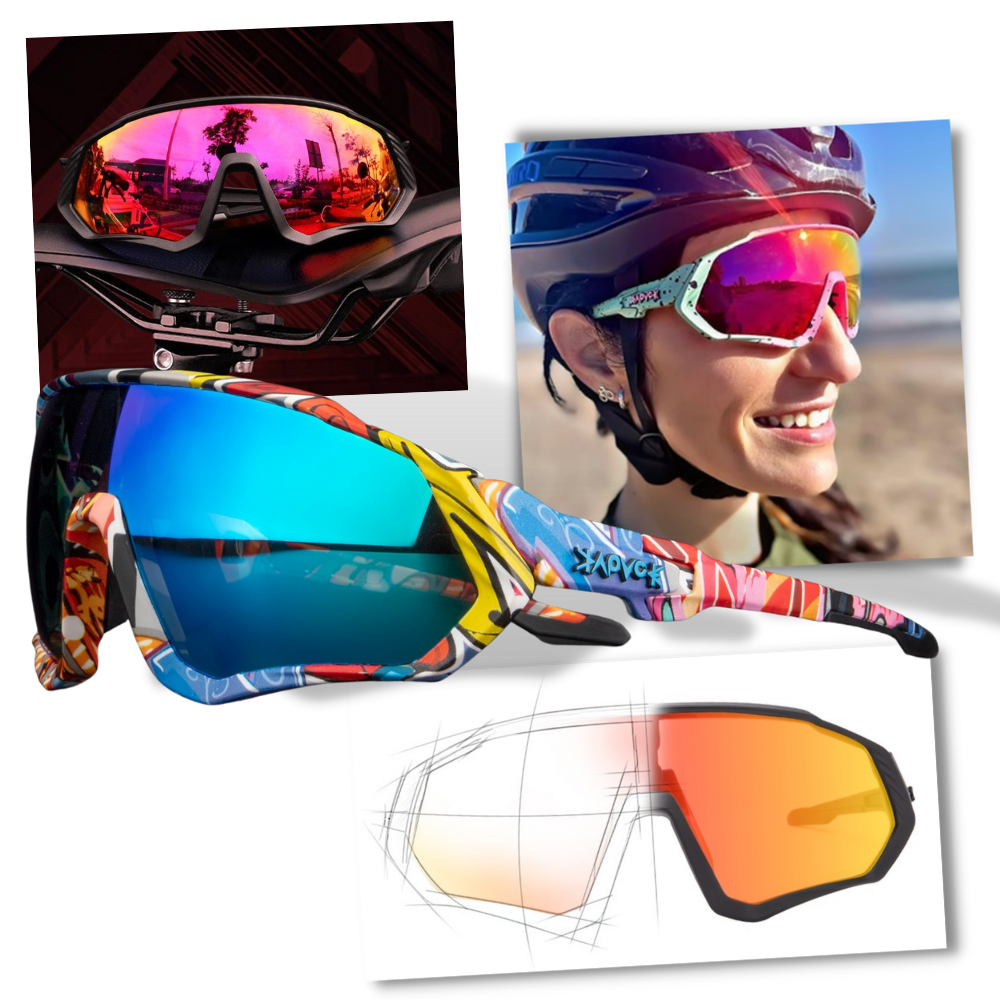 Bicycle Polarized Glasses - Riding Cycling Sunglasses - Polarized Cycling Sunglasses - 