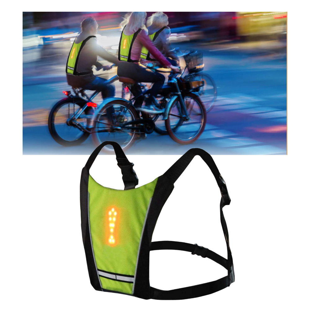 Reflective cycling vest with LED - Safety - Ozerty