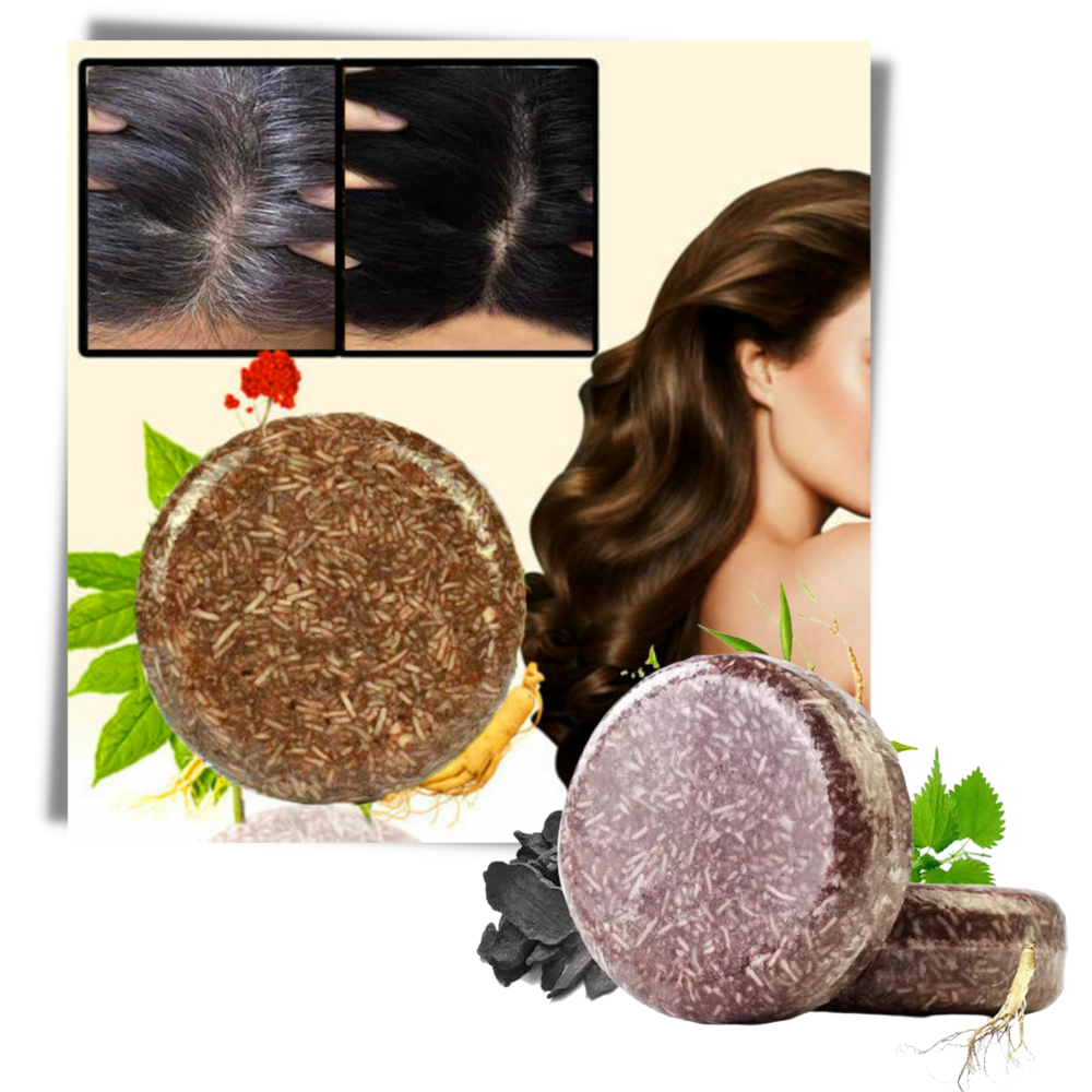 Savon capillaire noircissant et hydratant - Efficace pour foncer les cheveux - Ozerty