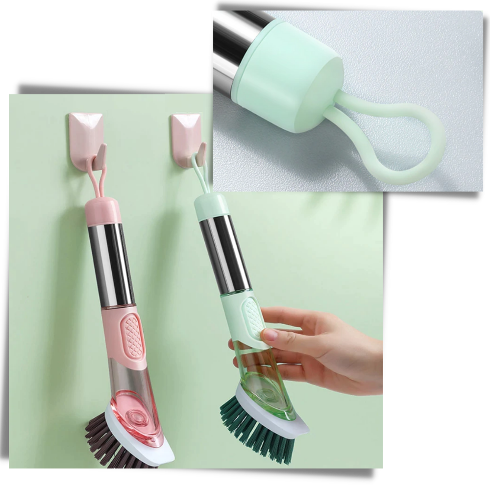 Cleaning Brush with Soap Dispenser - Easy To Store -