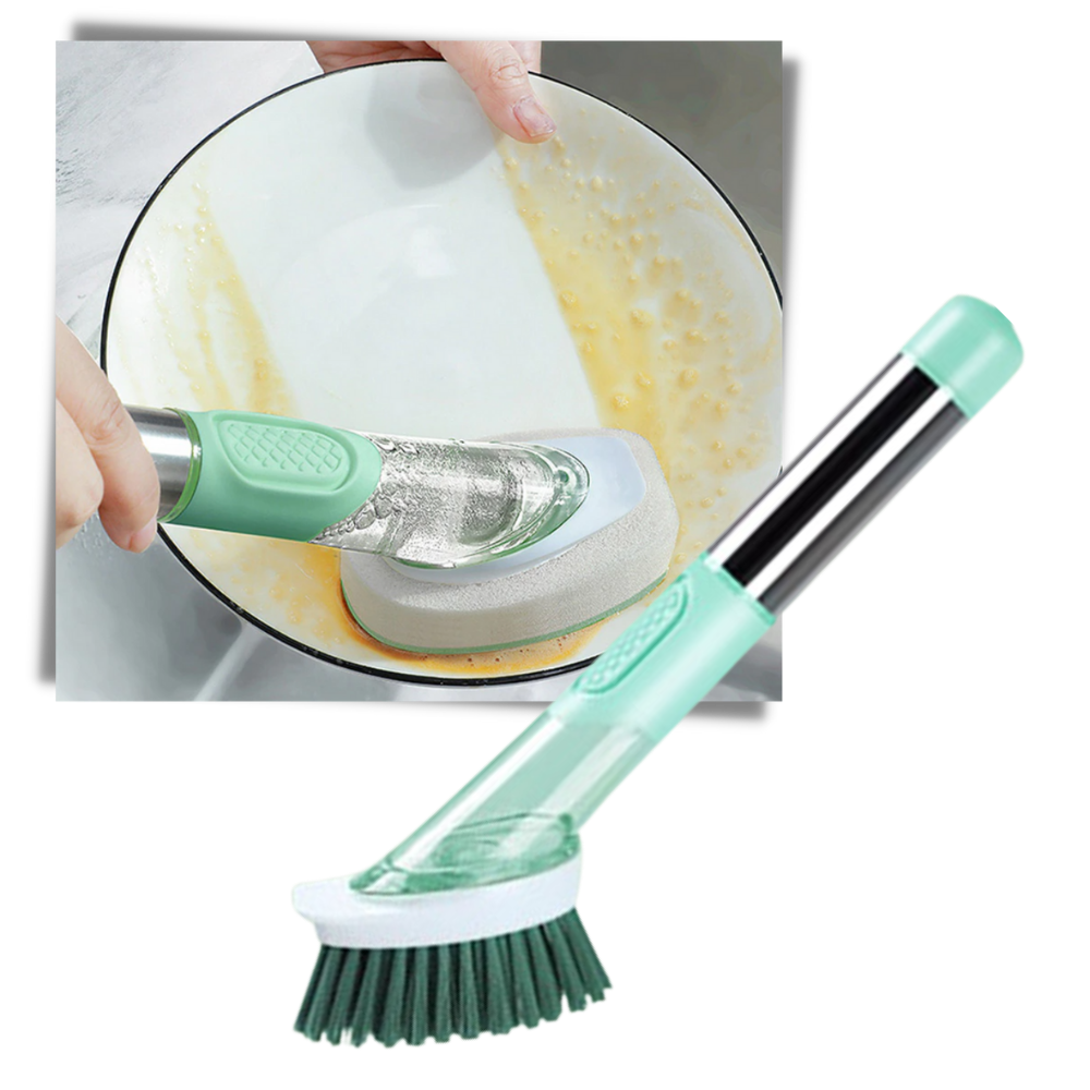 Cleaning Brush with Soap Dispenser - Perfect Dishwashing Tool -