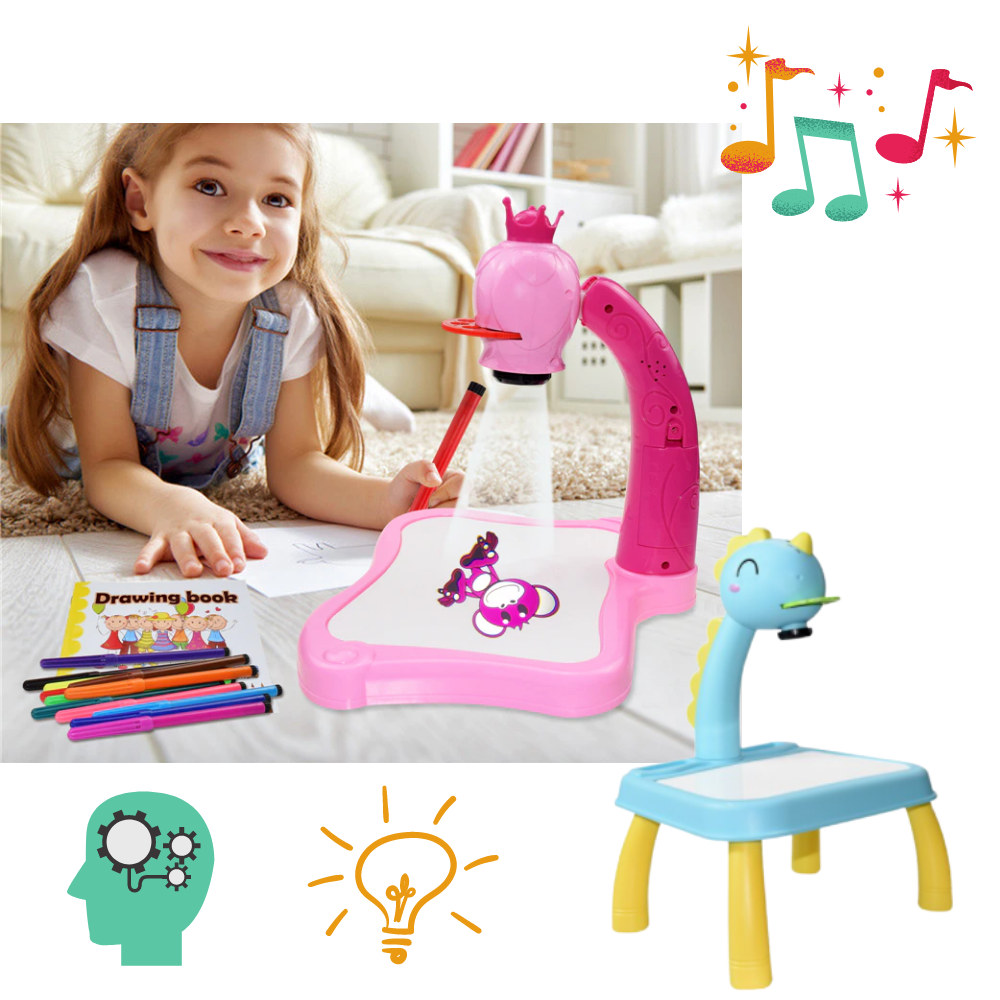 Children projection drawing board │ Artistic LED drawing table -