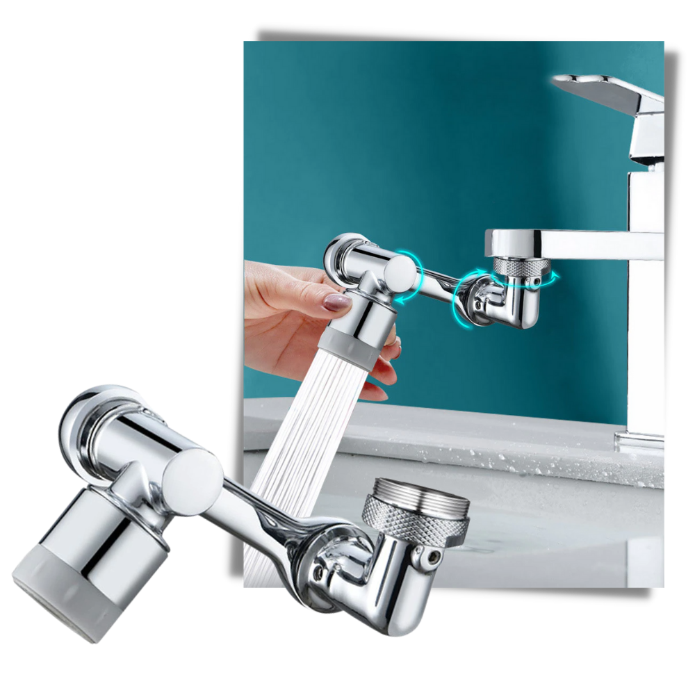 Rotating water faucet extension against splashes - Adjustable - Ozerty