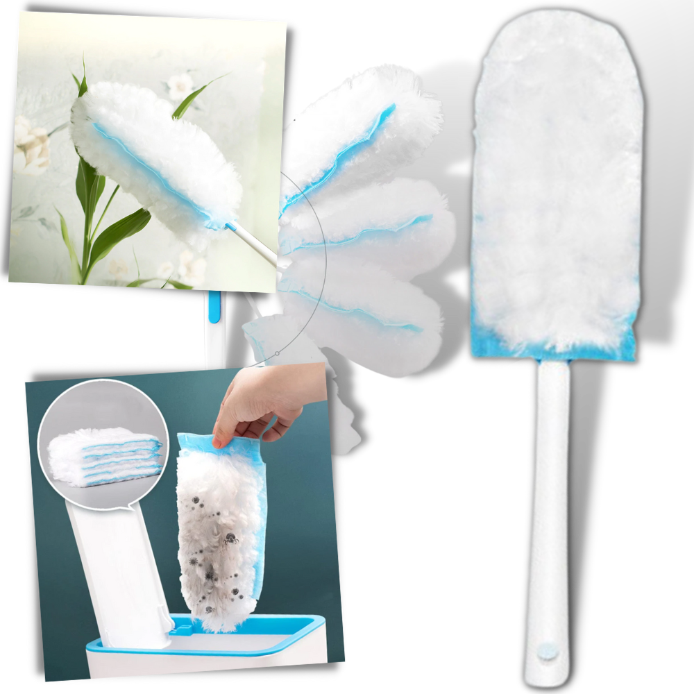 Telescopic Cleaning Brush - Multi Surface Duster Refills Kit - Disposable Electrostatic Surface Duster - 