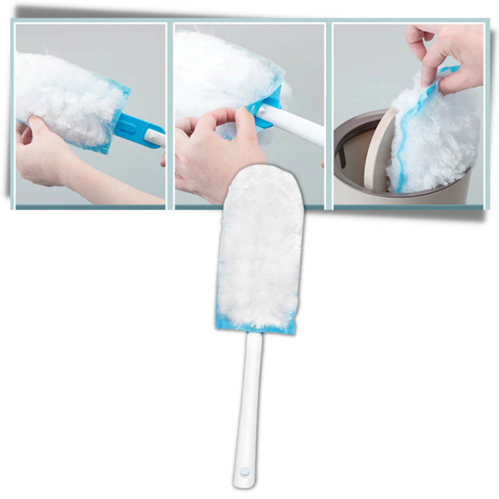 Disposable Electrostatic Surface Duster - Replaceable Brush Heads - 